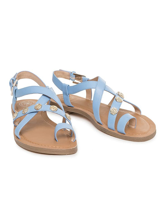 Guess Shoes Leather Sandals Light Blue Women