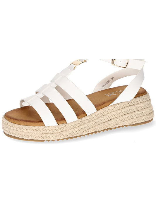 C'M Wedge Espadrille White Women