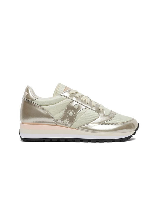 Saucony Leather Sneaker "Jazz Triple" Beige / Gold Women
