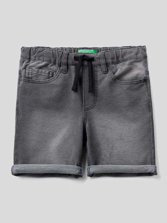 Benetton Denim Shorts Grey Kids