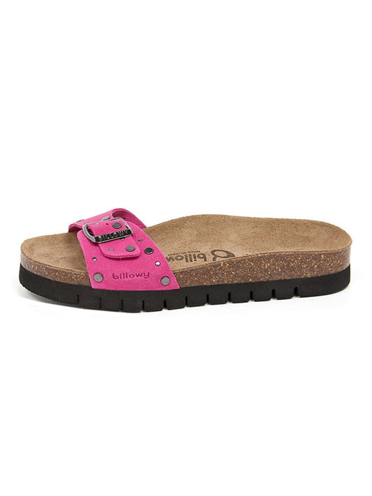 billowy Leather Mules Pink Women