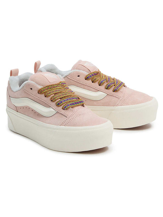 Vans Leather Sneaker "Knu Stack" Pink / White Women