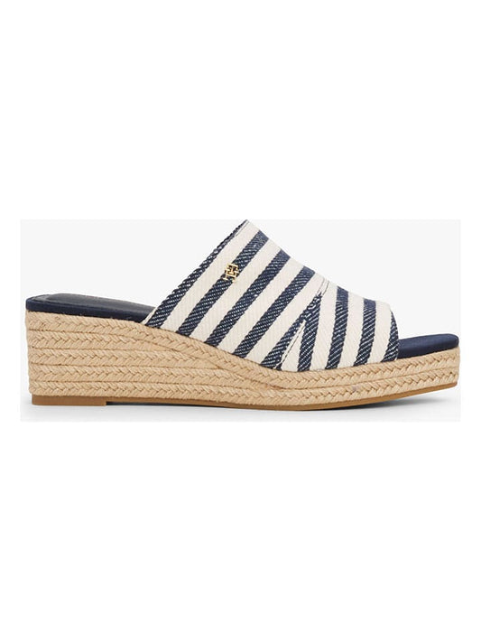 Tommy Hilfiger Wedge Mules Navy / White Women