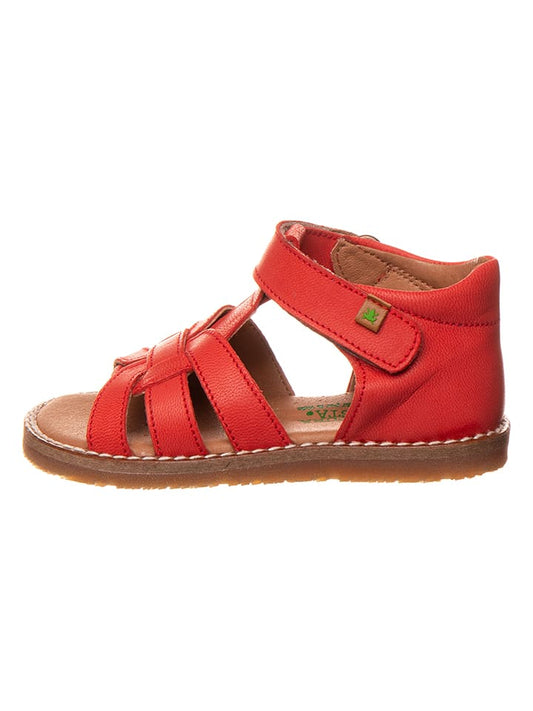 El Naturalista Leather Sandals Red Kids