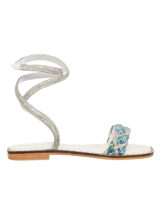 Cafe Noir Sandal White / Turquoise Women