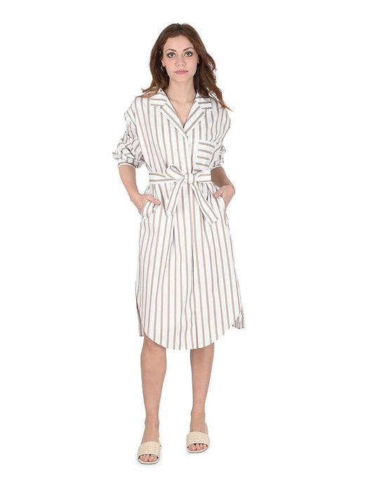 Hugo Boss Dress "Disso" White / Beige Women