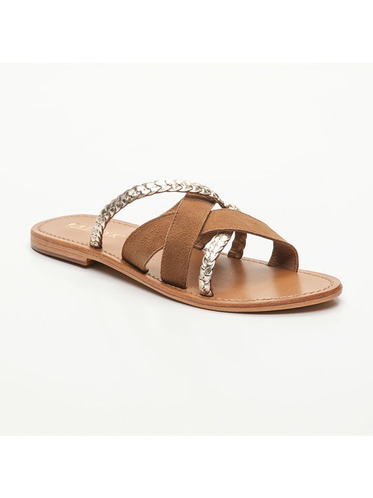 CALANK Leather Mules Gold / Light Brown Women