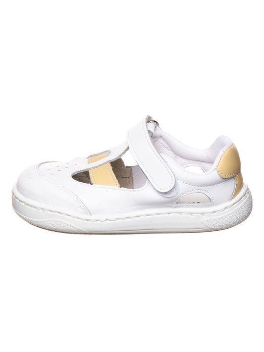 lamino Leather Barefoot Sandals White Kids