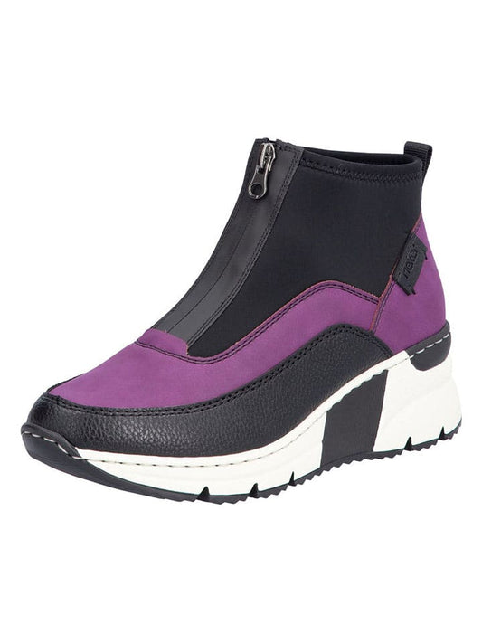 rieker Wedge Loafers Purple / Black Women