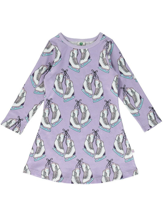 Småfolk Dress Purple / White Kids