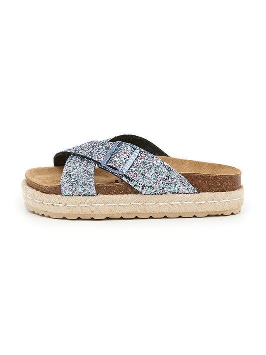 billowy Mules Blue Women