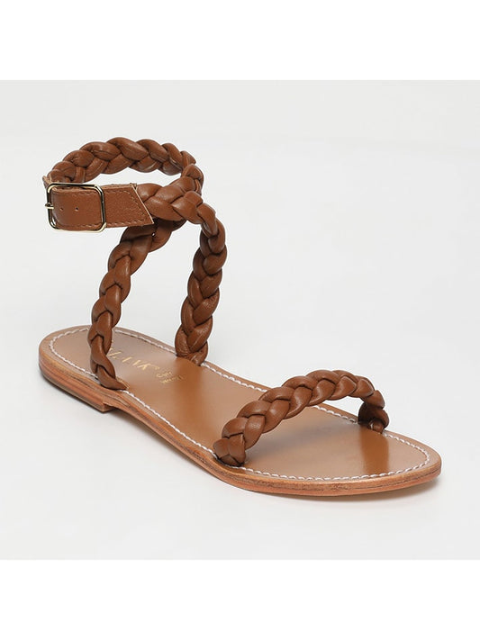 CALANK Leather Sandals Light Brown Women