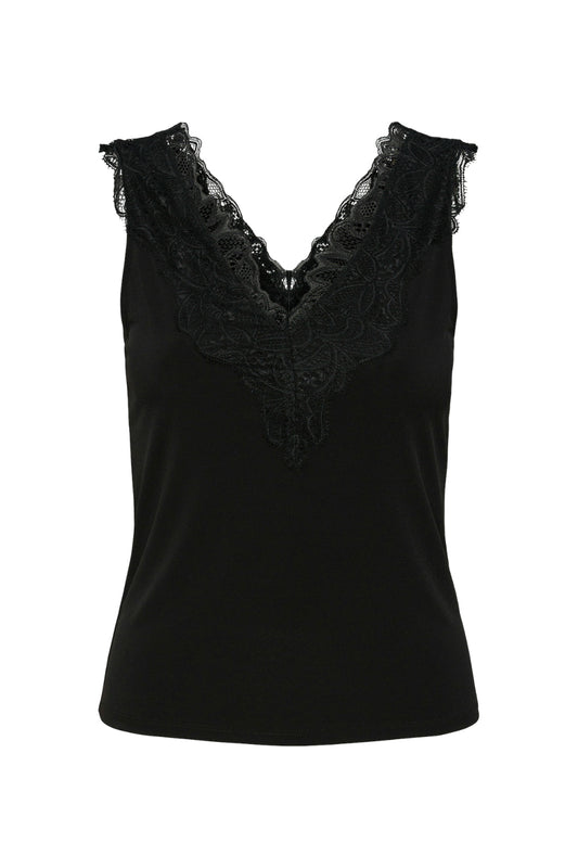 YAS. YASLORI SL Lace Top - S. NOOS Black Women