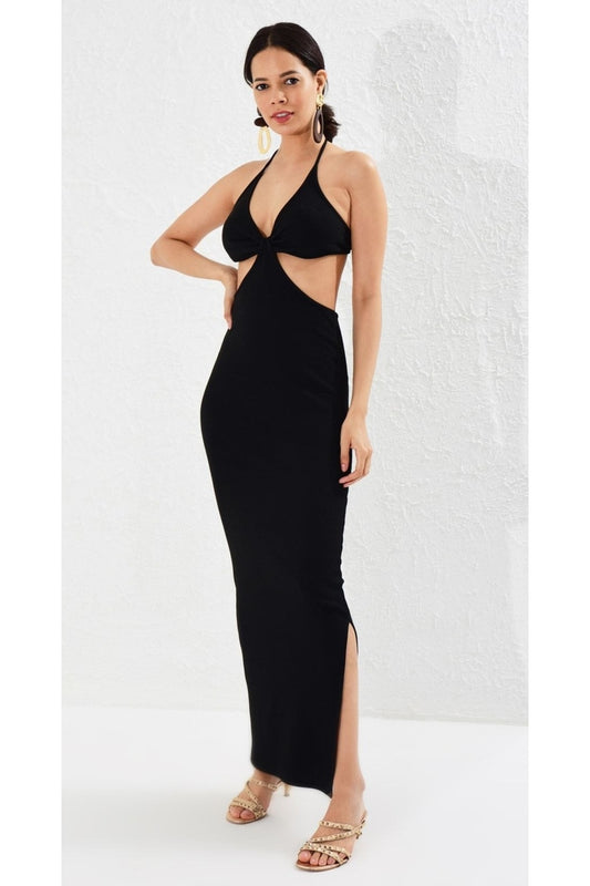 Cool & Sexy Women's Black Open Waist Camisole Dress Women