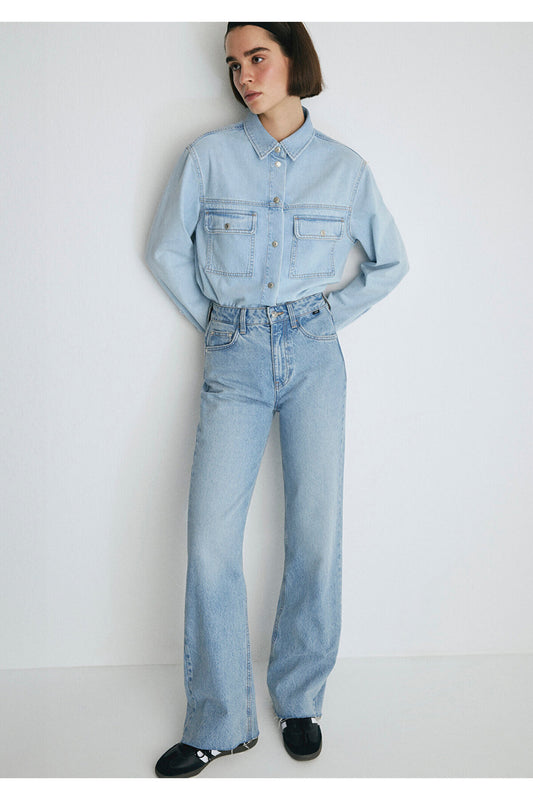 Mavi Victoria Real Blue Shaded Light Jean Trousers Women