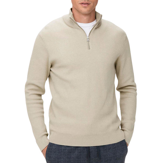 Only & Sons Phil Half Zip Knitted Sweater (22023210-SILVERLININ) Men