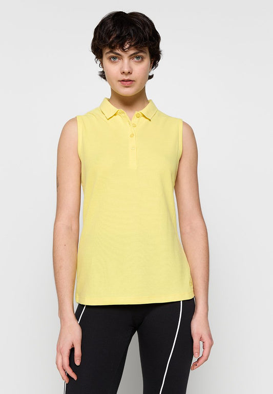 Calvin Klein Golf SLEEVELESS PERFORMANCE COTTON POLO Yellow (ZZO23XP10-E00) Women