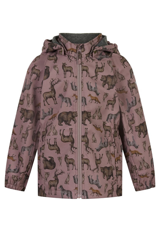 mikk-line Softshell Jacket Recycled Gath AOP ZOO mauve (ZZO27BG08-I00) Kids