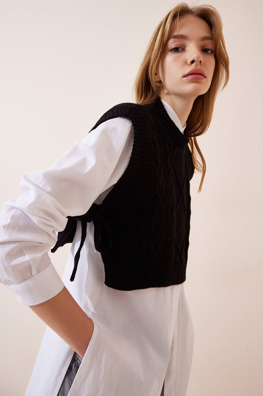 Happiness İstanbul Woman's Black Turtleneck Knit Sweater Women