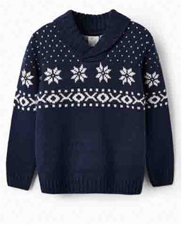 Zippy Shawl Neck Knit Dark Blue (31056587006) Kids