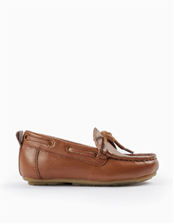 Zippy Moccasin In Leather Dark Beige (31061325005) Kids