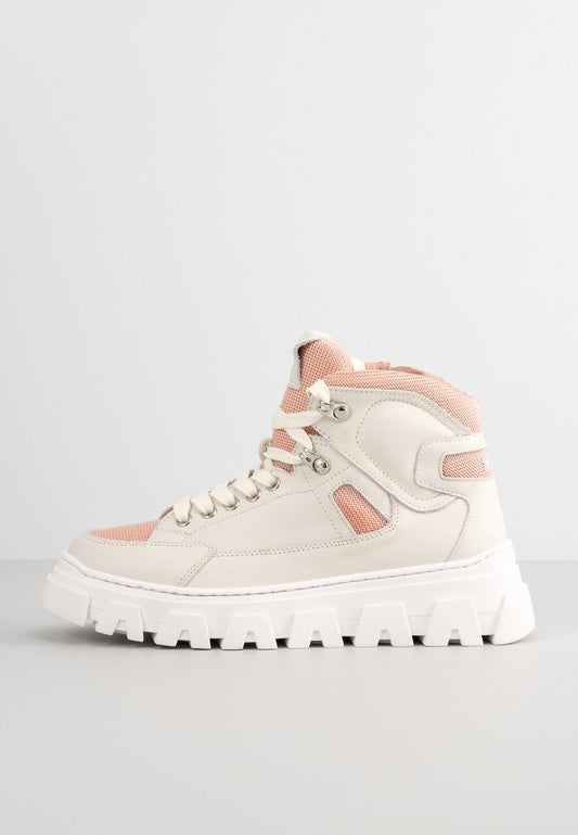 Msgm LEATHER & TECH URBAN HIKING ANKLE BOOTS off-white (ZZO2LMY13-A00) Kids