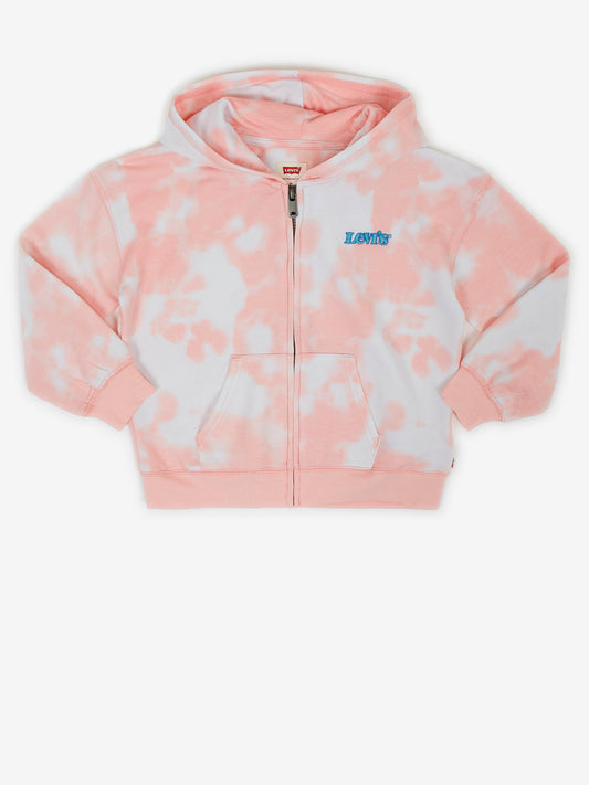 Levi's White And Pink Batik Zip-Up Hoodie (3ED496-3369418) Kids