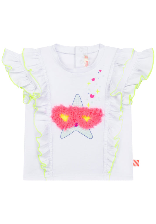 Billieblush T-shirt froufrous et volants white (BH523G04Q-A11) Kids