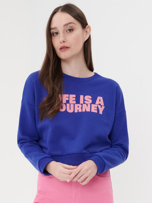 Sinsay Women hoodless sweatshirts (6304J-54X Blue)