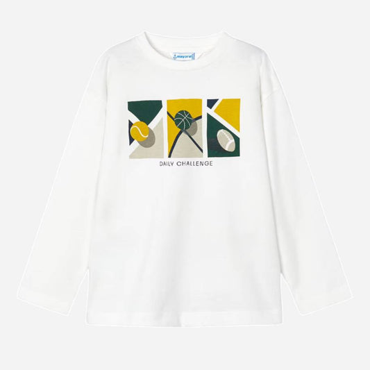 Mayoral Kids boys' T-shirts (4.043-94_White)