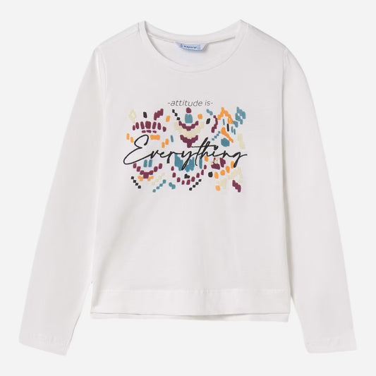 Mayoral Kids long-sleeved T-shirts (7.015-25_Cream)
