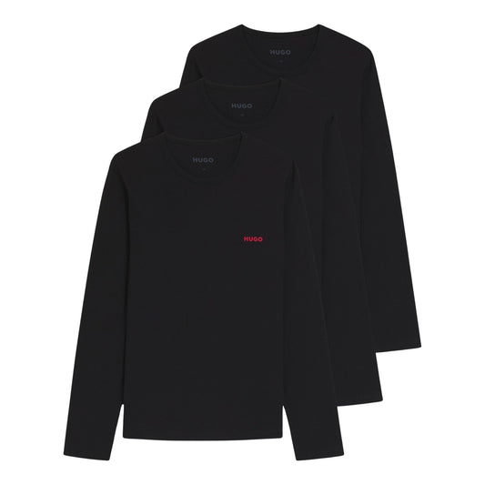 Hugo LS Crew Shirts (3-pack) Black (50492631-001) Men
