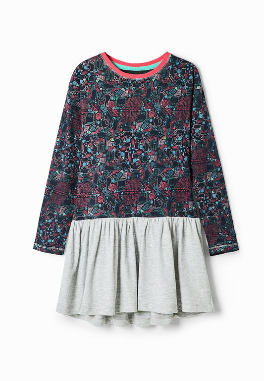 Desigual GIRL KNIT DRESS LONG SLEEVE blue (ZZO1SQV01-K00) Kids