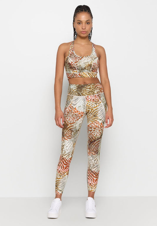 TOP + LEGGINGS, FOR WOMEN, WITH POCKET, STRETCH, PATTERNED Women