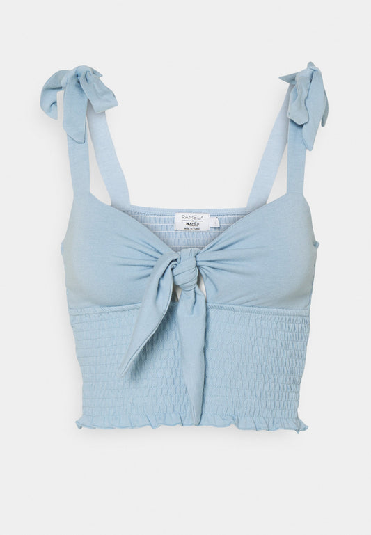 NA-KD PAMELA REIF X ZALANDO -recycled front tie detail top (NAA21E0H8-K11) Women