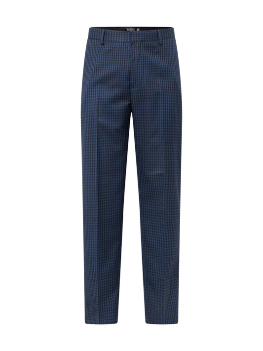 BURTON MENSWEAR LONDON Tailored Navy Small Scale Check Suit Trousers (13367680) Men
