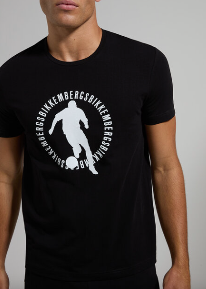 Bikkembergs CREW NECK 
T-SHIRT MONOGRAM (BKK25MTS04_BLACK) Men