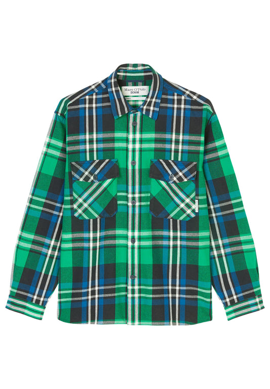 Marc O'Polo DENIM Kariertes Overshirt aus reiner Bio-Baumwolle (OP522D03D-K11) Men