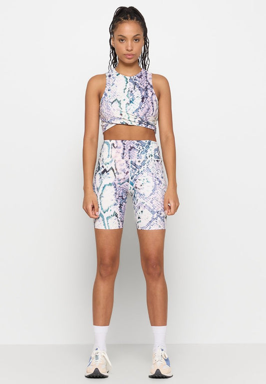 TOP + BERMUDA SPORT, FOR WOMEN, PATTERNED, MULTICOLOR, WIT Women