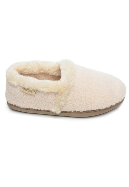 Minnetonka Slipper Off-White (ZZO1KFF89-B00) Women