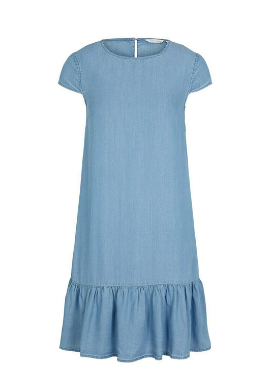 Kleider & Jumpsuits Denim Kleid mit Volants Women