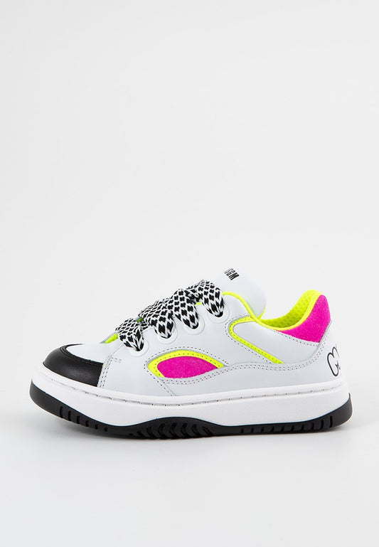 MIX MATERIALS LACE-UP LOW SNEAKERS Kids Unisex
