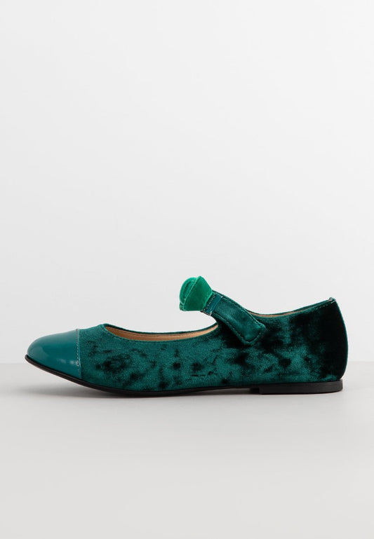VELVET MARY JANE WITH BOW EMBELLISHED Girls