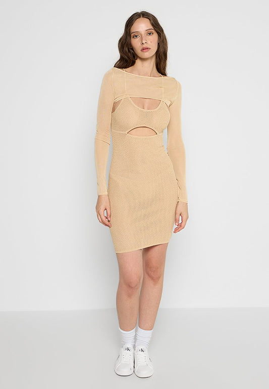 LAYERED MESH SWEATER Women