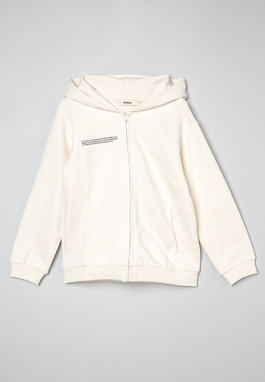 Pangaia Archive Kids' 365 Midweight Zipped Hoodie off-white (ZZO2LNW43-A00) Kids