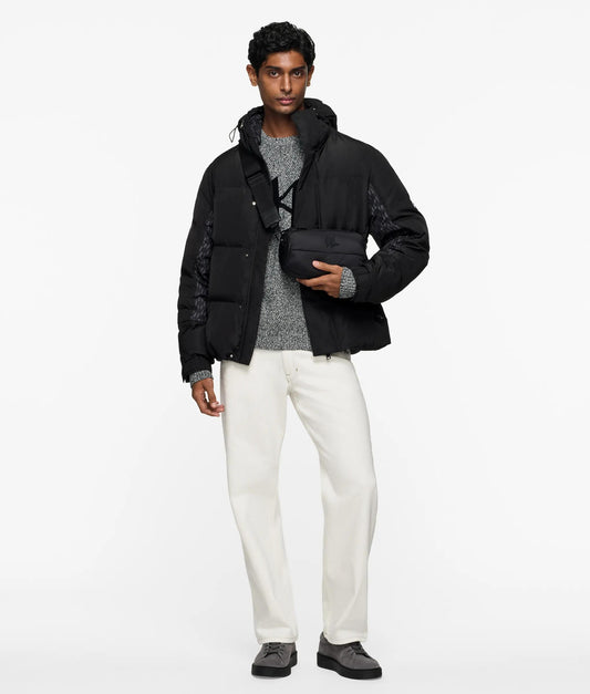 Karl Lagerfeld Short Puffer With Contrast Black (A3M15002999) Men
