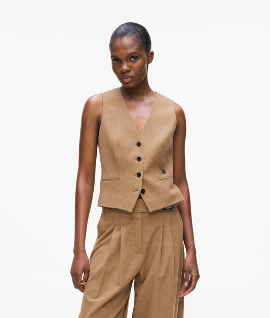 Karl Lagerfeld Flannel Waistcoat Nougat Melange (A4W140602CN) Women