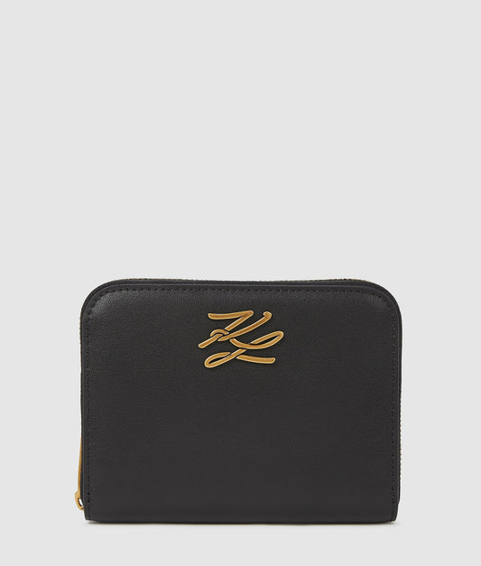 Karl Lagerfeld K/Autograph Md Zip Wallet Gp Black/Gold (A4W32036992) Women