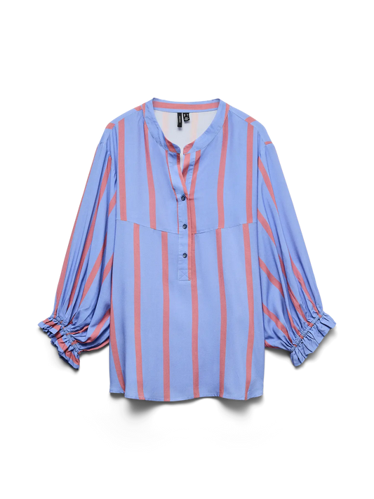 Falulah Long Sleeve Detail Shirt Exp Brunnera Blue (10347894) Women