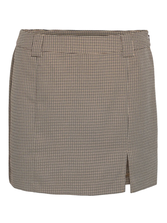 Velva High Waist Short Check Slit Skirt Fwd Chocolate Brown (27037213) Women